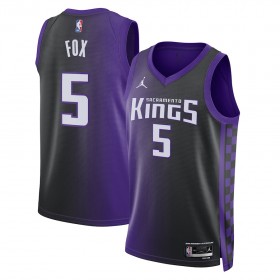 Män Sacramento Kings Tröja De Aaron Fox Jordan 2023-24 Statement Edition Lila Swingman